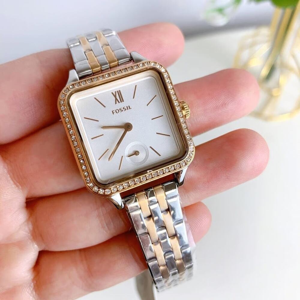 NWT Fossil BQ3907 Colleen Three-Hand Two-Tone Stainless Steel Watch
